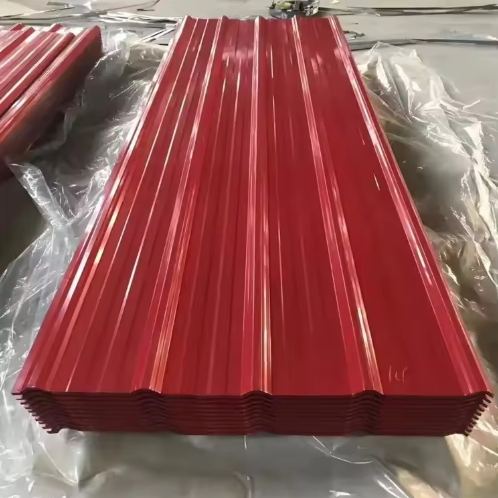 Color Coated Corrugated Galvanized Steel Sheets Red/Blue/Green Metal Roof Corrugated Board for Wall Panels and Roofing