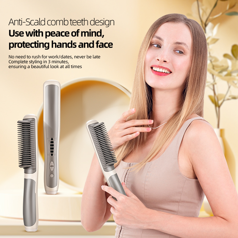 2026 PTC Heating Mocha Ash 360° Rotation Hair Straightener Kd388