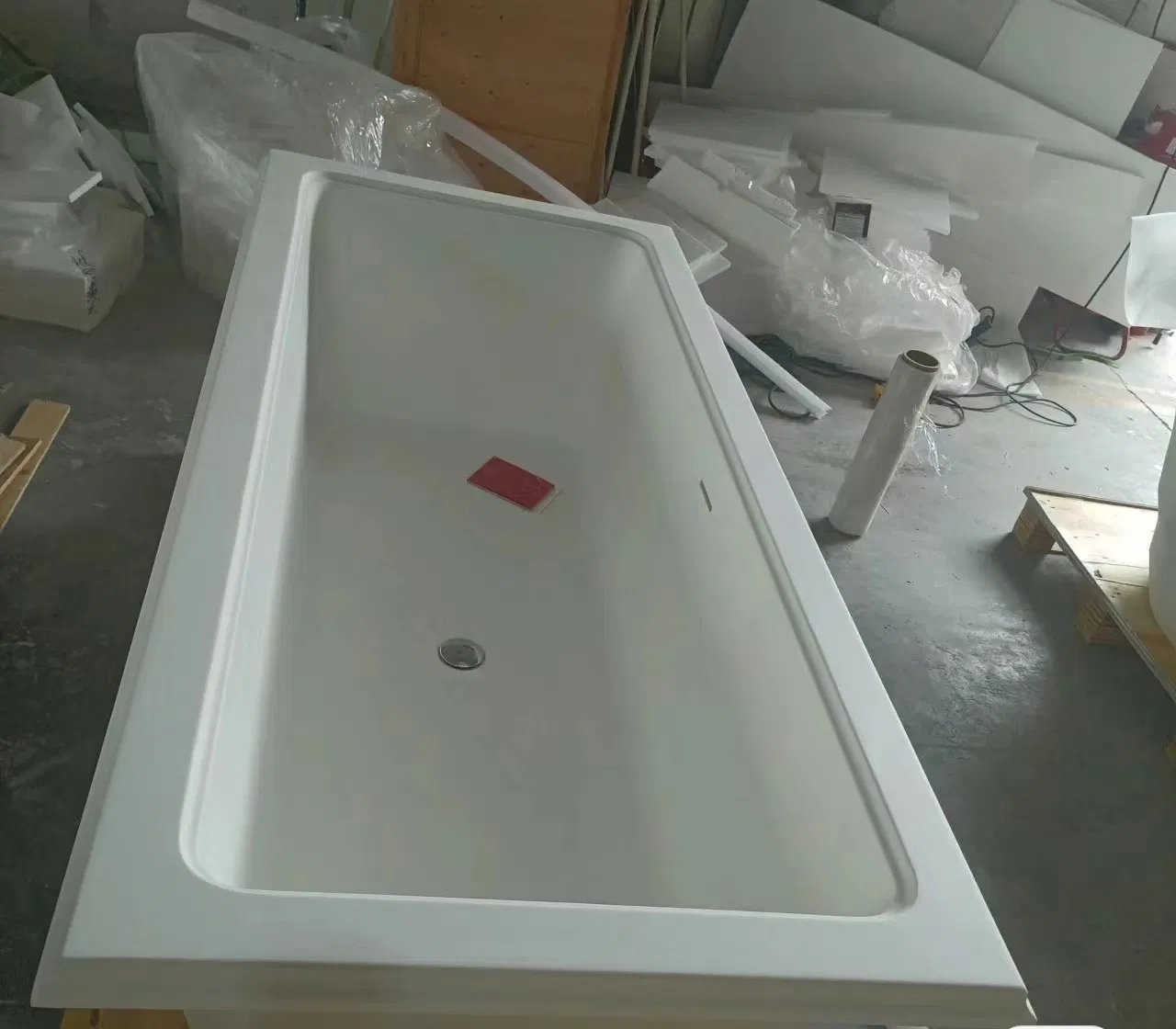 Premium Custom Solid Surface Countertop with Integrated Hotel Sink