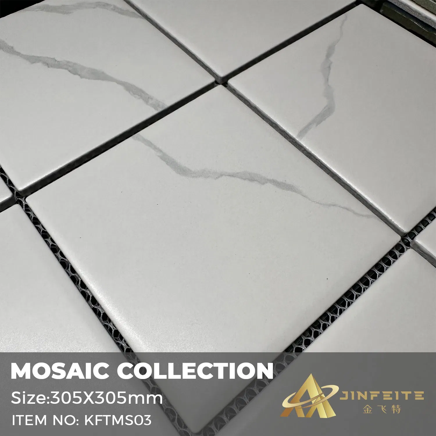 Мозаика из зелёного мрамора, матовая, 30x30 мм