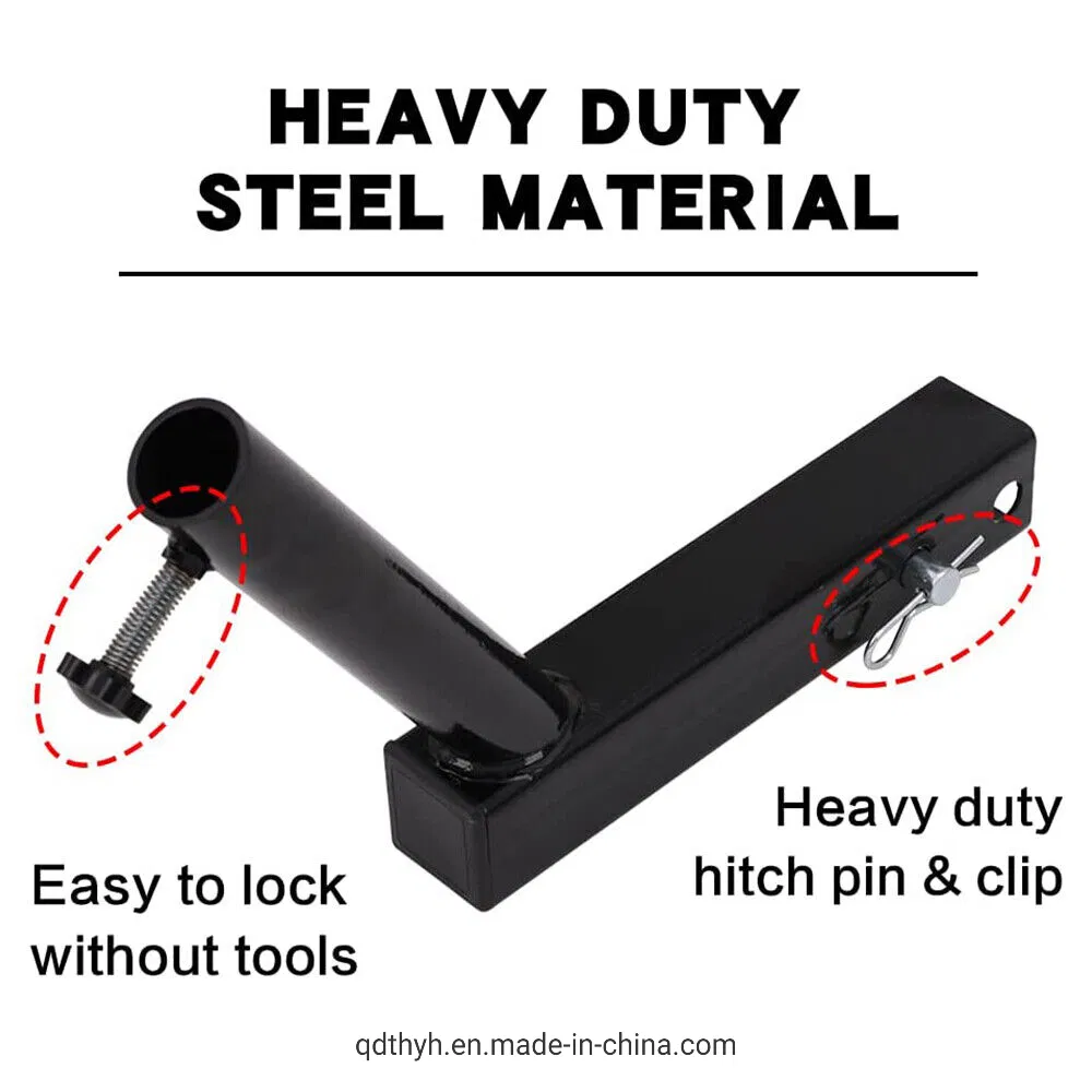 2" Hitch Mount "Mini" (Single) Flag Pole Holder Truck, Car, SUV From Metal Fabrication Factory