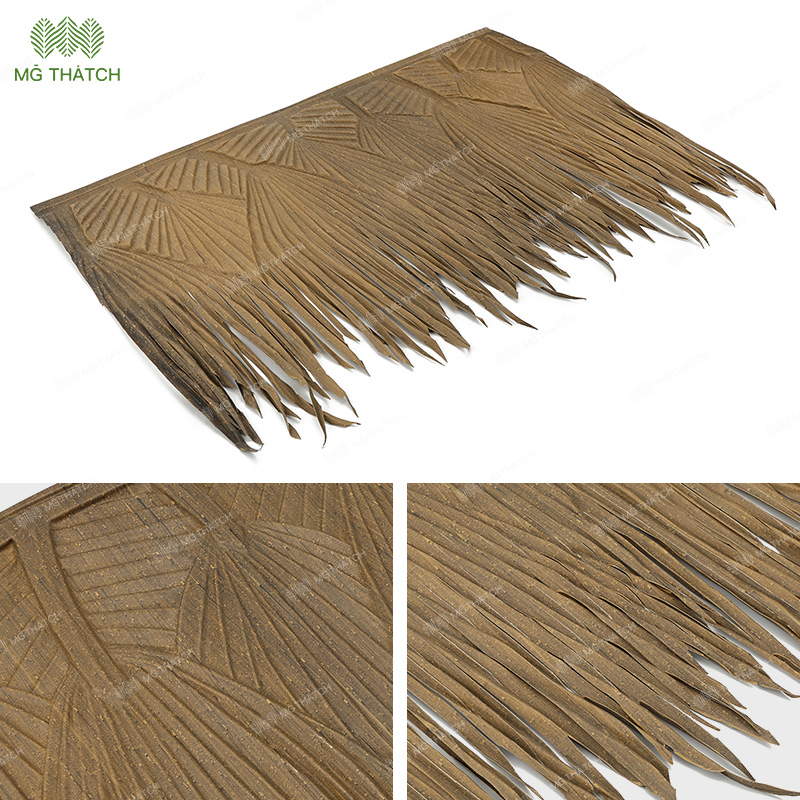 Fire Resistant Paint Synthetic Artificial Palm Leaf Water Reed Roof Thatch for Tiki Hut