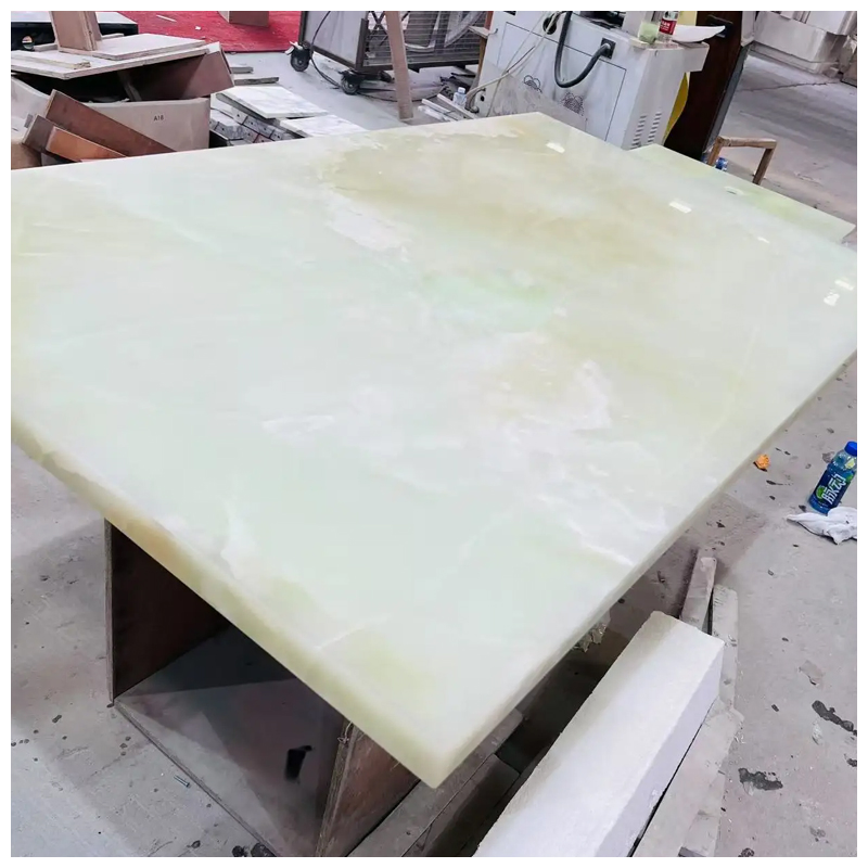 Green Onyx Marble Single Rectangle Sink Vanity Tops
