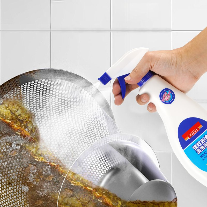 Sanvo Disposable Aerosol Grease & Oil Stain Cleaners Multipurpose Kitchen Cleaning Spray