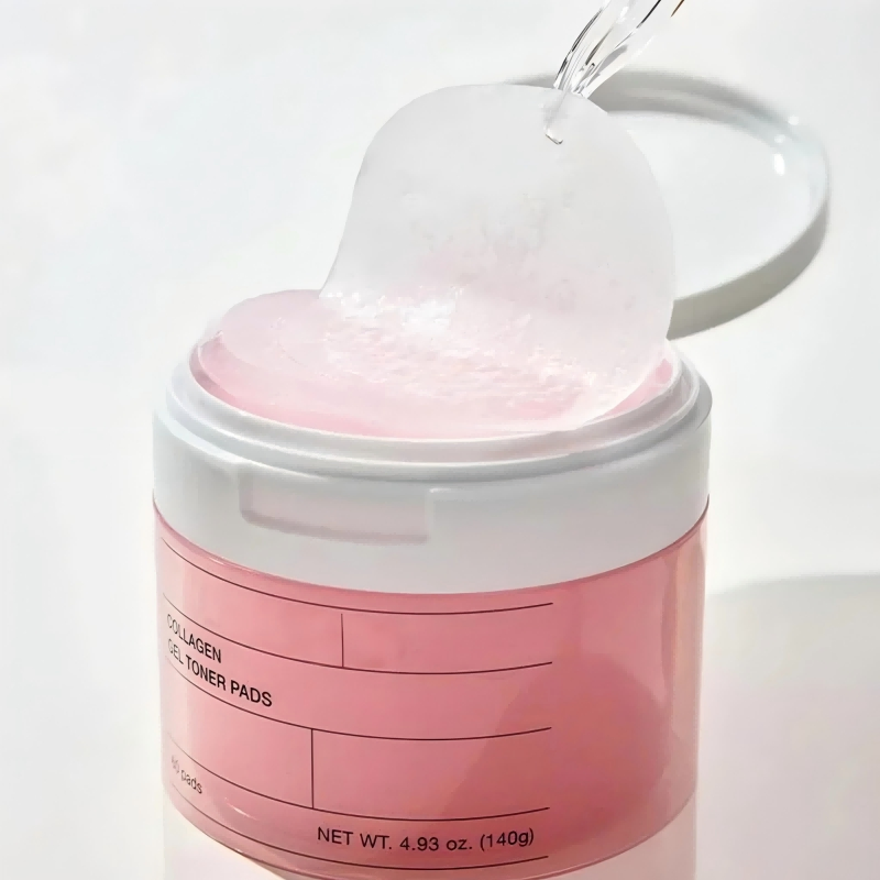 Factory Wholesale Private Label Deep Moisturizing & Repair Skin Care Product 60 Pads Collagen Gel Skin Toner Pads