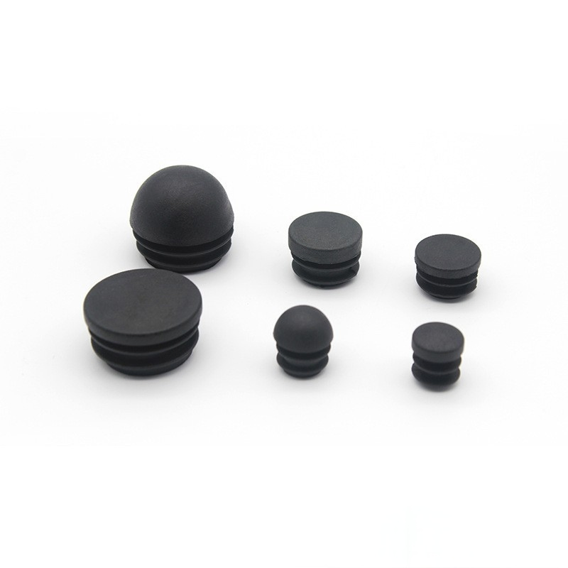 Durable Round Black Rubber Chair Leg Caps for Protection