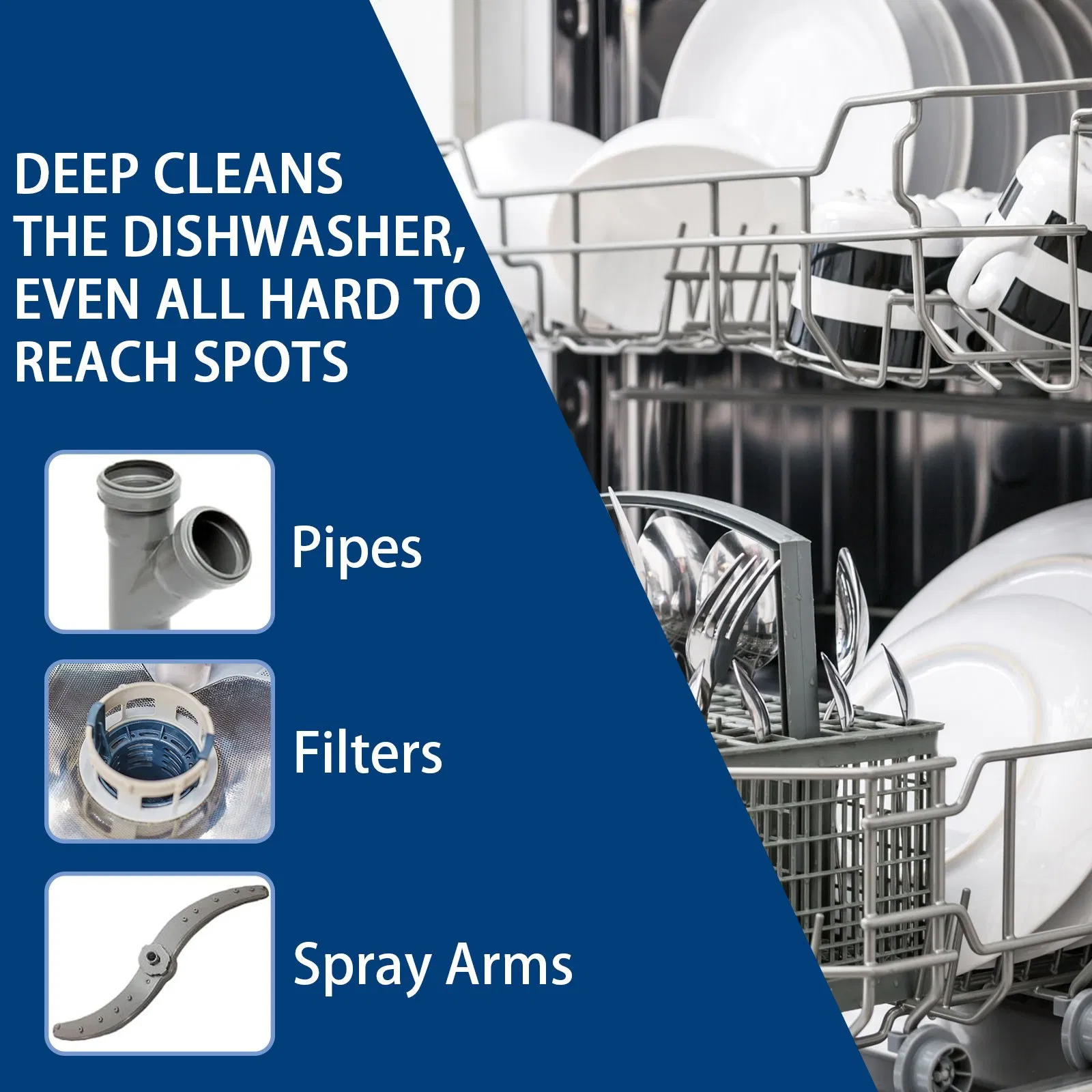 2024 Popular Eco Friendly Washing Machine Deep Cleaner Effervescent Cleaning Tablets