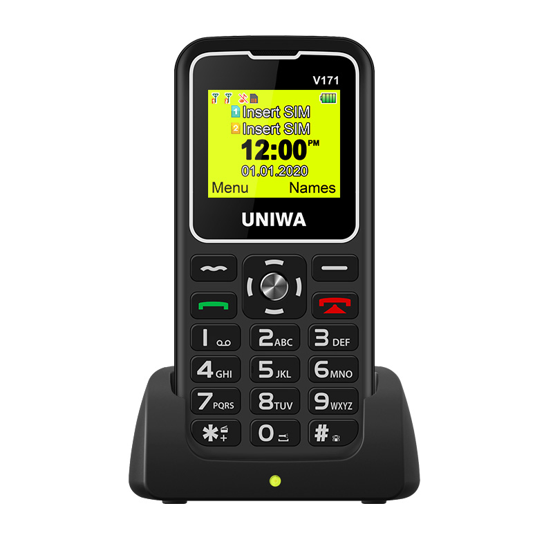 Кнопочный телефон Uniwa V171 с док-станцией