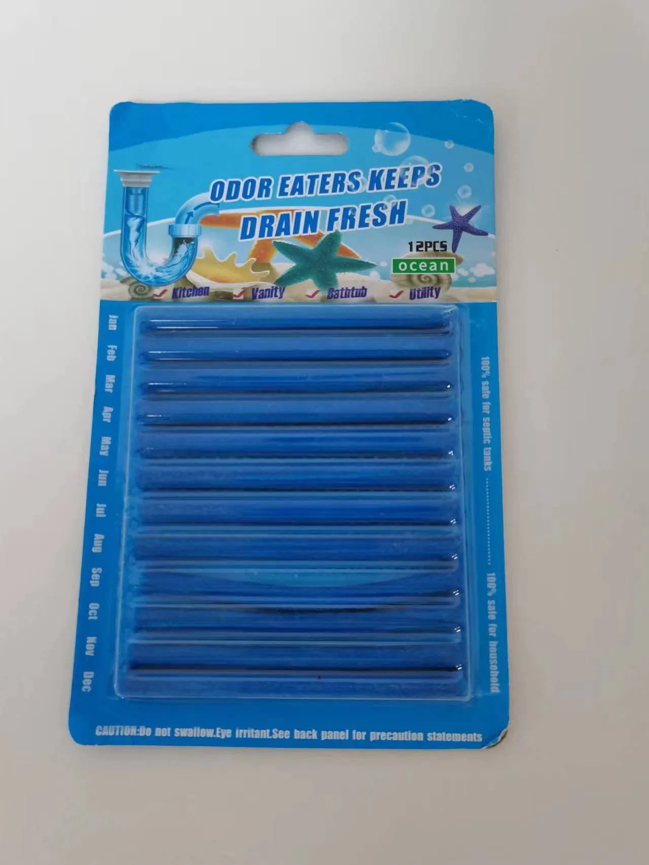 12PCS Odor Free Sink Cleaner Sticks Drains Pipes Cleaner Drain Cleaner Stick