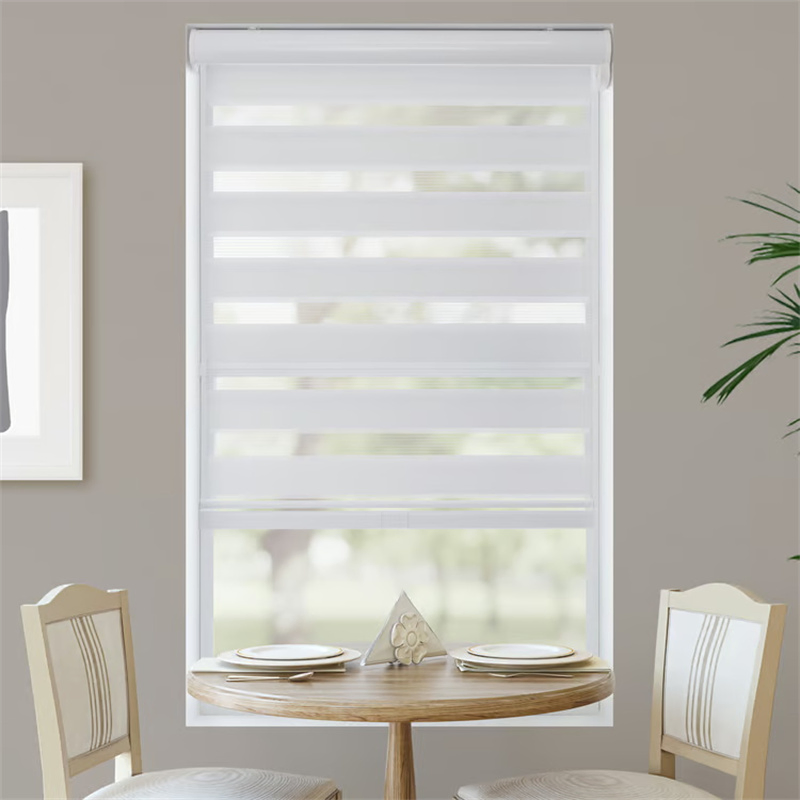Bedroom Living Room Day and Night Dual Shade Motorized Shades Zebra Blinds Blinds for Windows