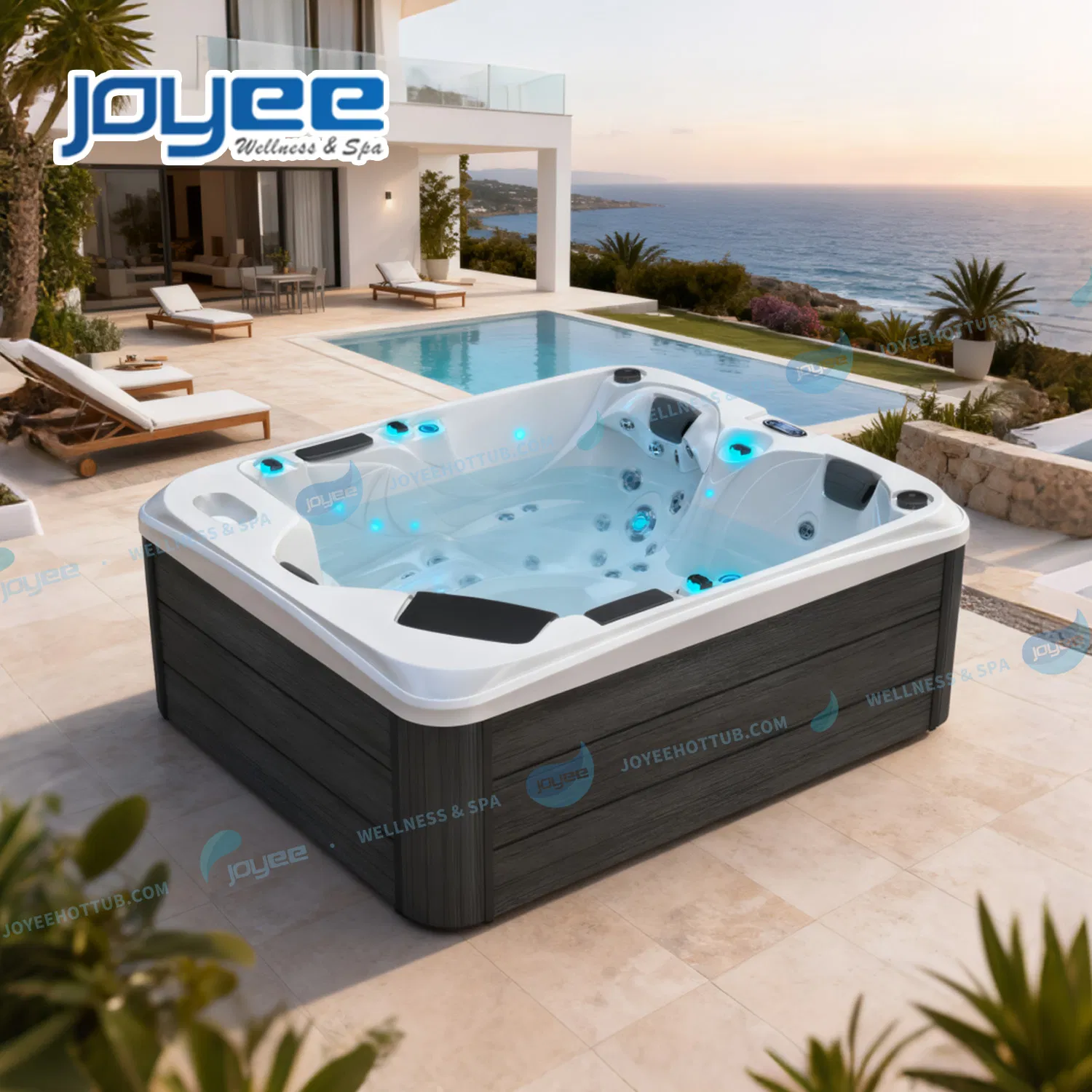 Joyee Exterior OEM Hot Tub Sex SPA 3 People Balboa Whirlpool Factory