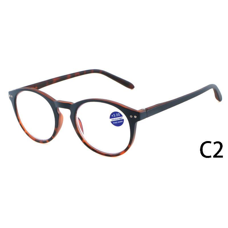 New Round Frame Classic Plastic Hot Selling Blue Light Blocking Reading Glasses