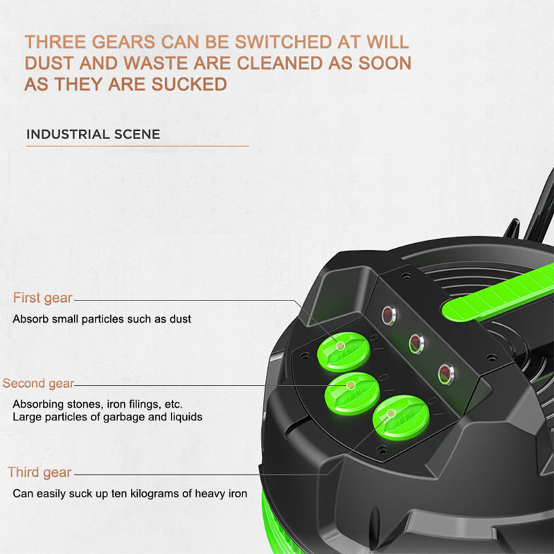 Jienuo 301t 100L/26gal High Power 3000W Stainless Steel Tank Vacuum Cleaner Heavy-Dust Large Vacuum Cleaner Industrial Vacuum Cleaner Wet and Dry