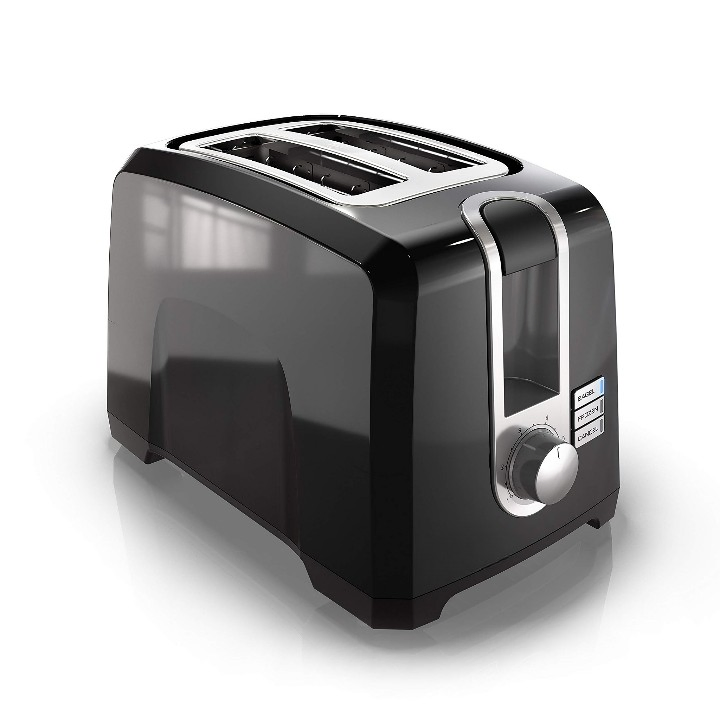 Factory Price Square Black 2 Slice Extra Wide Slot Bread Toaster