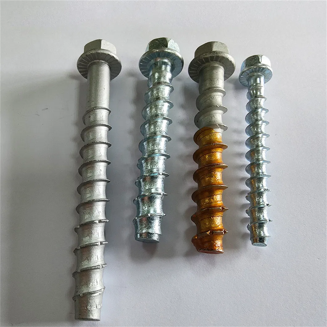Carbon Steel Galvanized Hexagonal Flange Head Concrete Self-Tapping Anchor Bolt