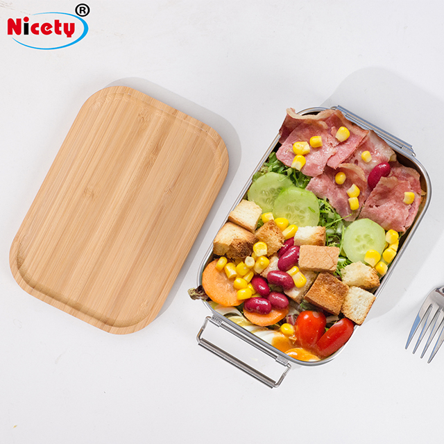 Exceptional Biodegradable Camping Sushi Burger Storage Bamboo Lid Lunch Box