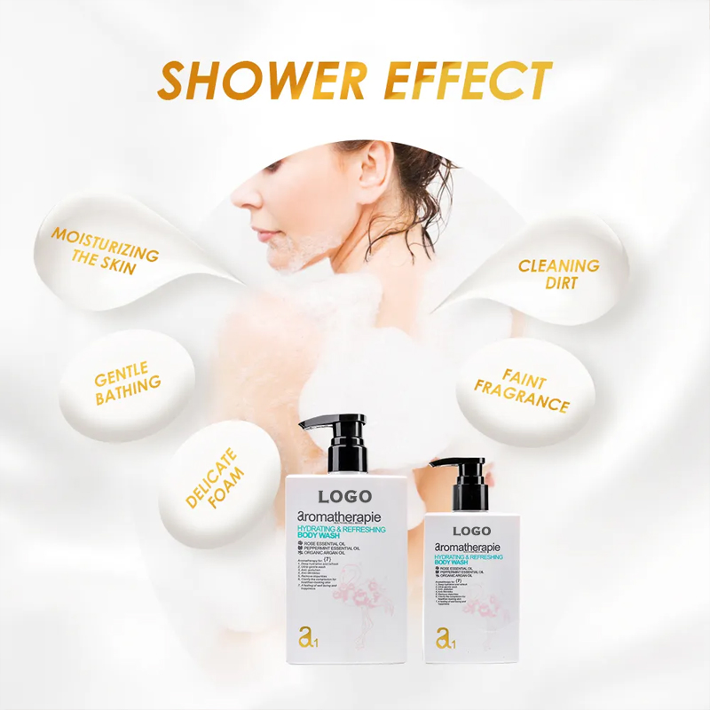 Ditong Oemodm Perfume Smell Anti-Wrinkles Skin Whitening Shower Gel Rose Bubble Body Wash Gel