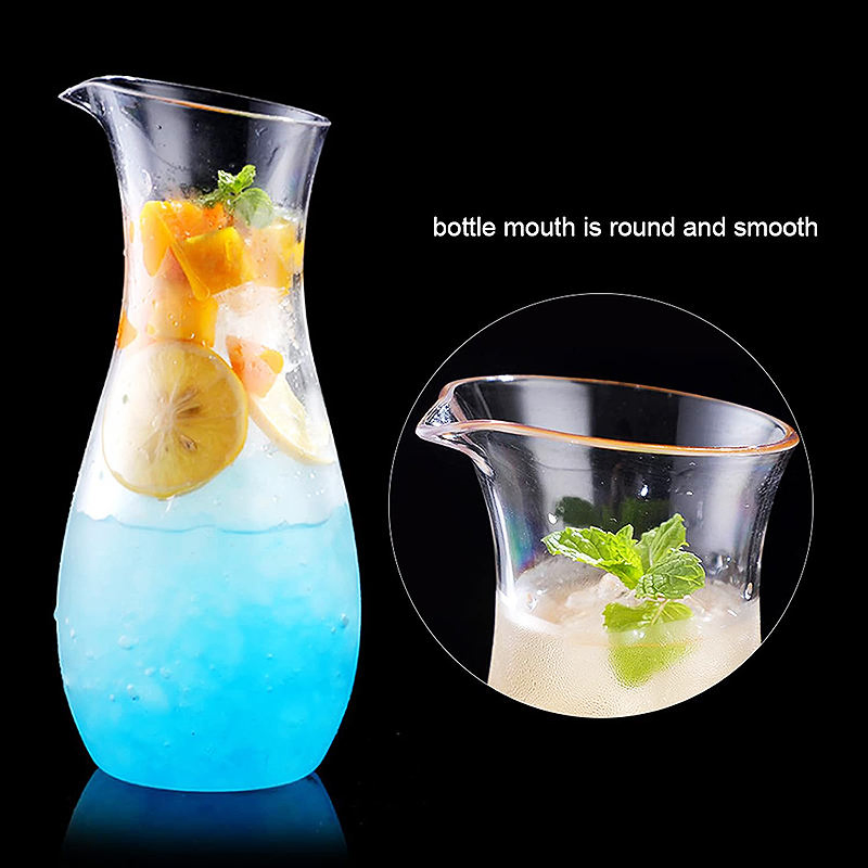 1500ml Clear Plastic Polycarbonate Juice Water Carafe Wine Decanter