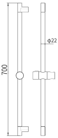 Bathroom Accessory Shower Column Bar Shower Stainless Steel Sliding Rail Set