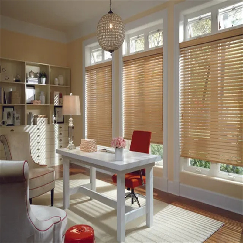 Customized New Design PVC Window Blinds PVC Window Blinds Faux Wood Blind for Home Life