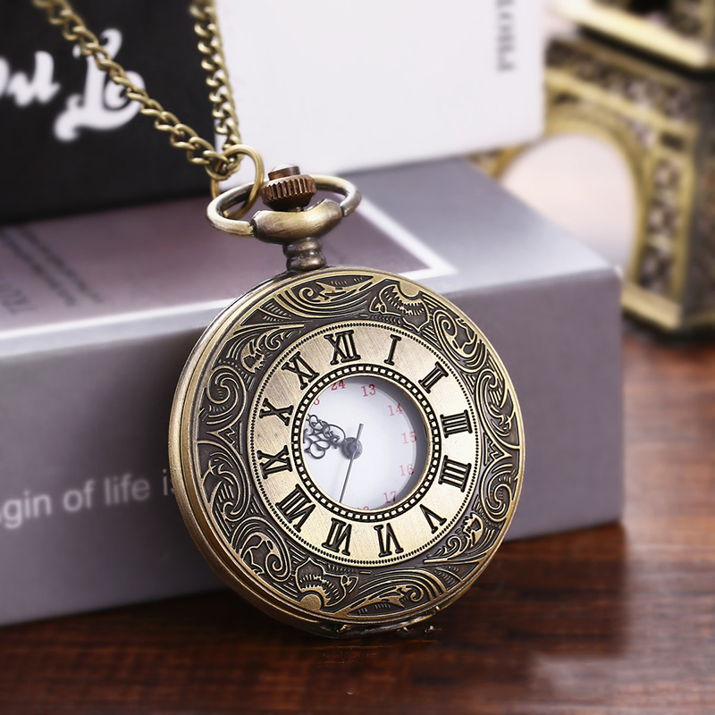 Best Selling Vintage Pocket Watch Quartz Necklace Pendant Digital Pocket Watch