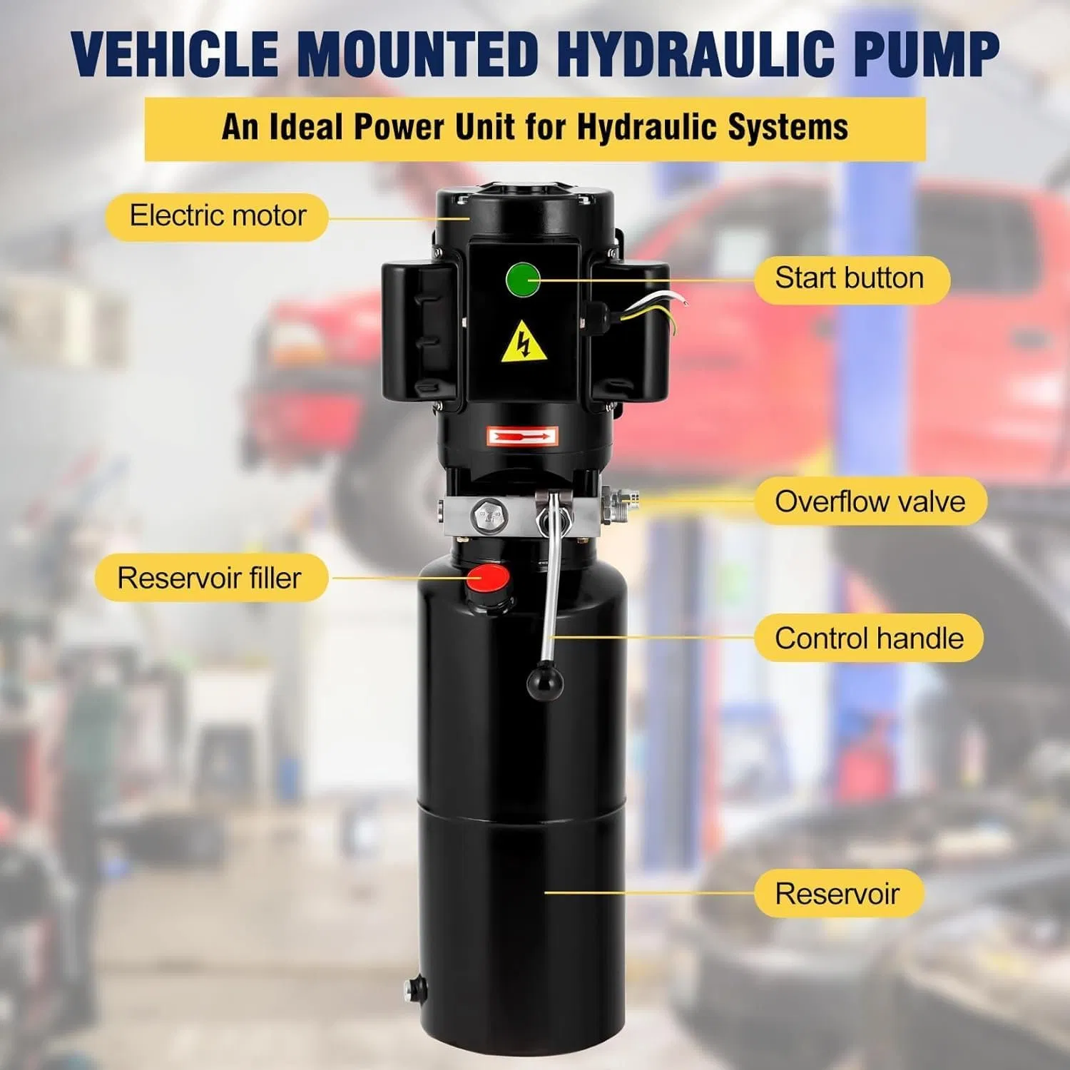 Гидравлическая станция 220В 10.5 л для автосервиса