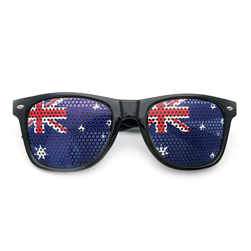 Fans Cheering Fashion Plastic National Flag Sunglasses Custom Sunglasses with Logo and Flag