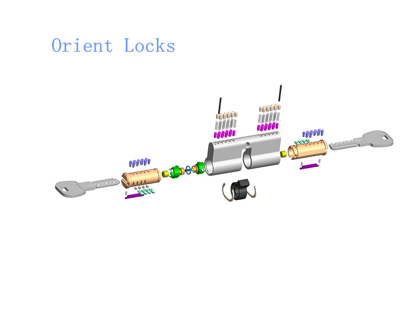 High Qulaity Double Pin Snake Key Way Cylinder with Emergency Function