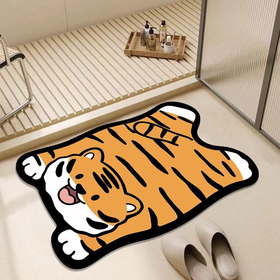 Microfiber PC Bath Mats Non Slip Kids Diatom Mud Floor Mat Absorbent Quick-Dry Mat 40*60cm