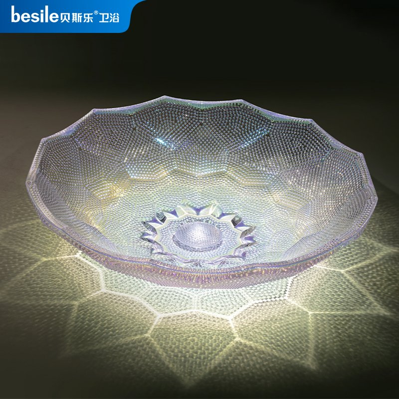 Раковина Crystal Glass с утяжеленным дном, белая
