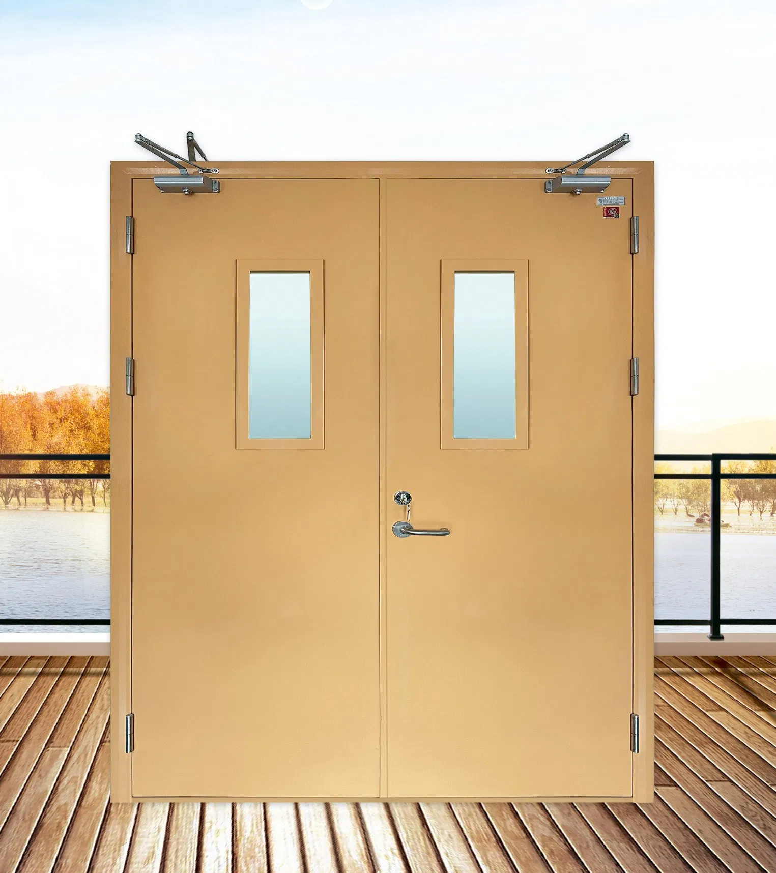 UL Listed Metal Door Fireproof Double Open Steel Fire Rated Door