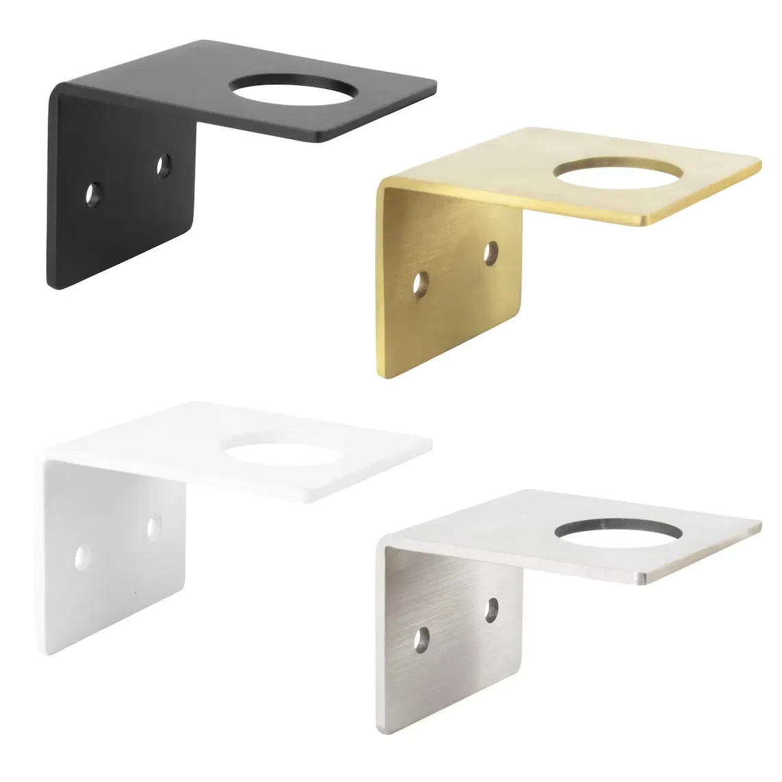 Brushed Brass Chrome Double Floating Gold Hand Soap Dispenser Holder