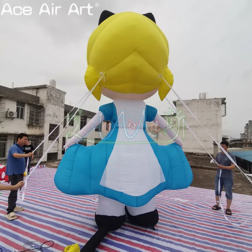 Customized Inflatable Princess Alice Cartoon Inflatable Movie Character Little Girl Model for Outdoor Parades