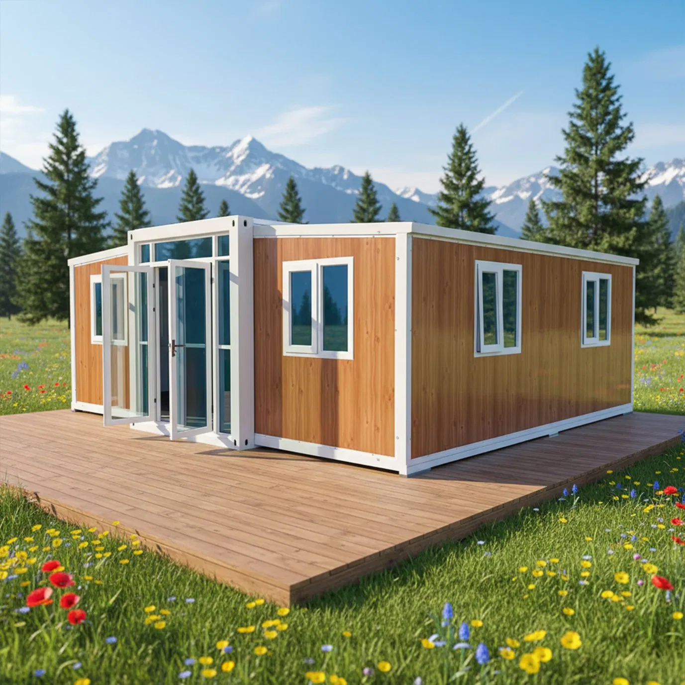 Factory Customized Prefabricated Structure Mobile Folding House Sleeping Container House Hotel Office Warehouse Customized Expandable House