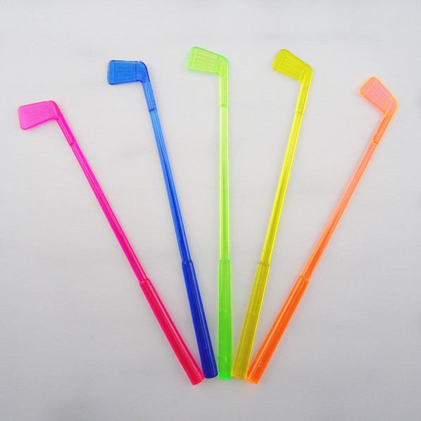 Custom Golf Cocktail Stirrer - Stylish Plastic Swizzle Stick Accessory