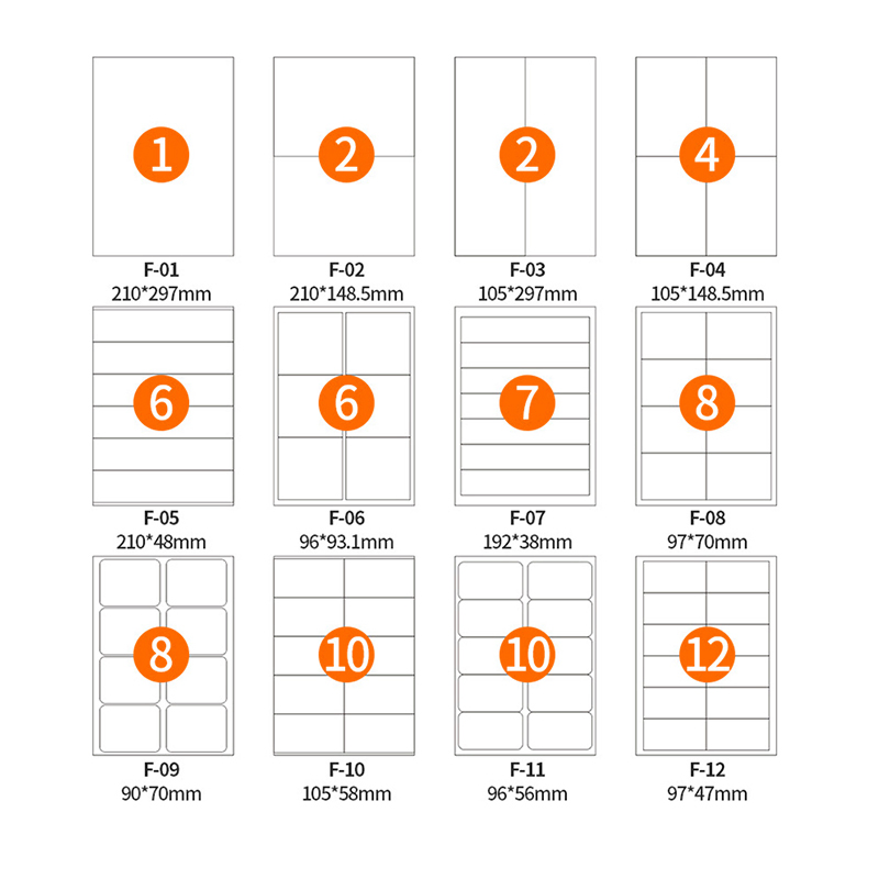 8.5"X5.5" Half Sheet A4 Adhesive Shipping Labels 80GSM Paper
