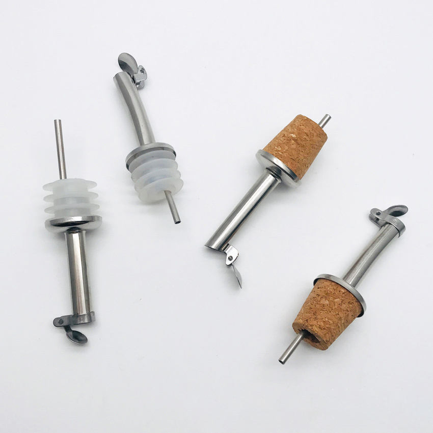 Food Grade Stainless Steel Oil Pourer Dispenser Wine Cork Pour Spouts