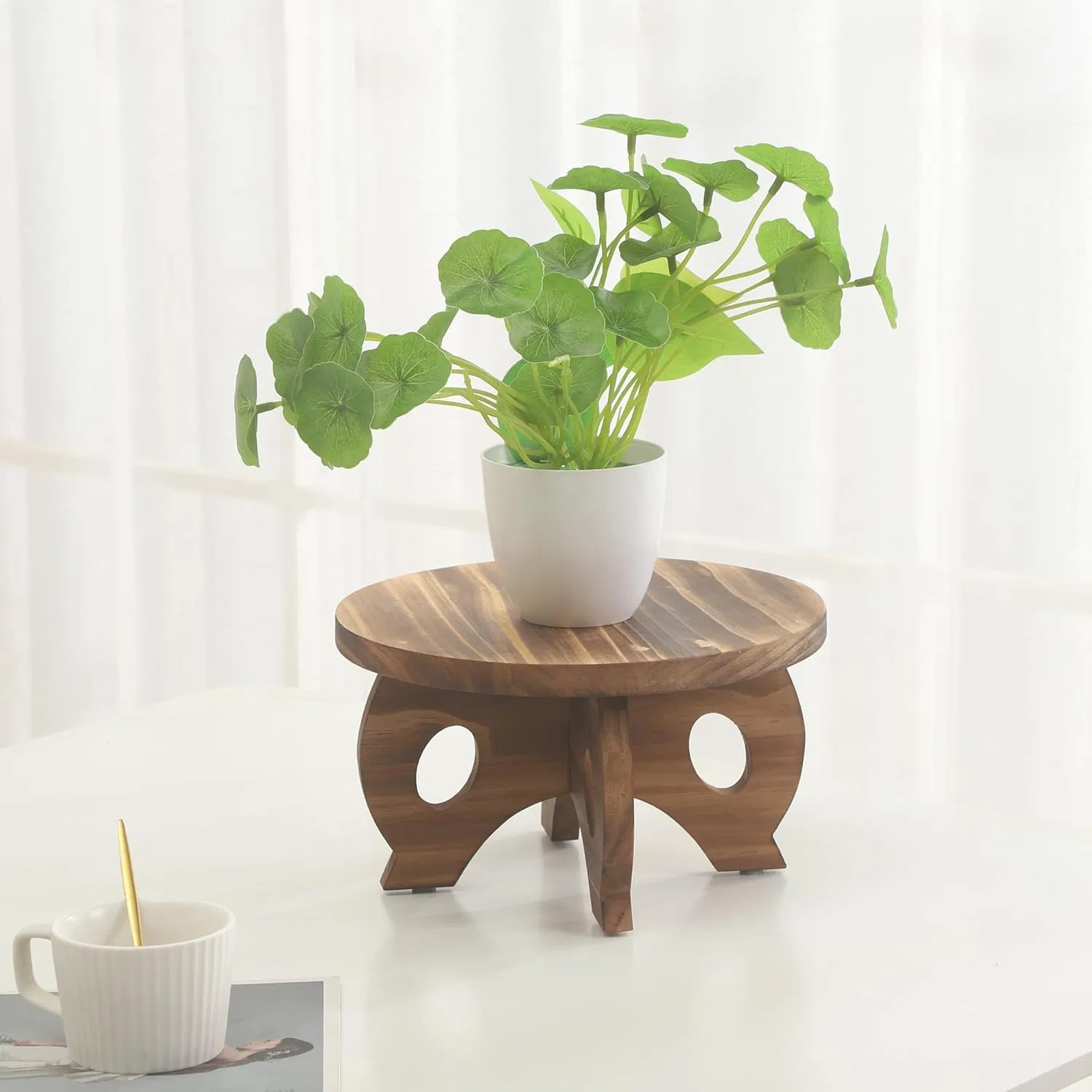 Indoor Wooden Plant Stool and Flower Rack