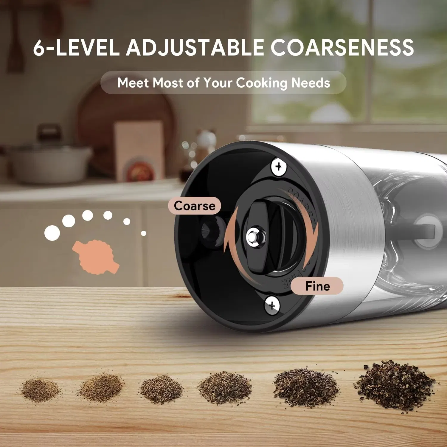Электрическая мельница для соли и перца, 95 мл