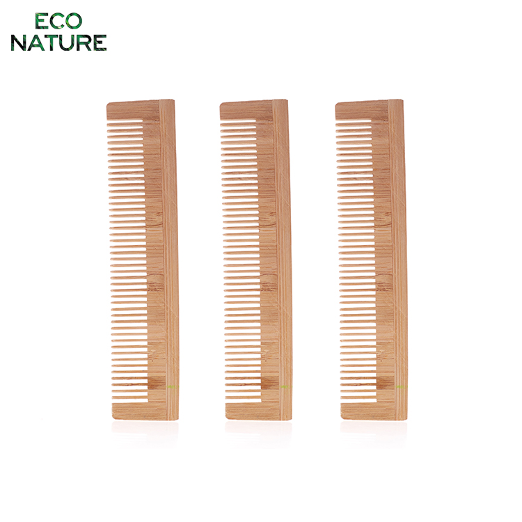 Portable Bamboo Hair Comb Biodegradable Hotel Travel Salon Bamboo Comb