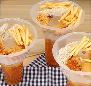 Одноразовый стакан для горячих напитков с подносом