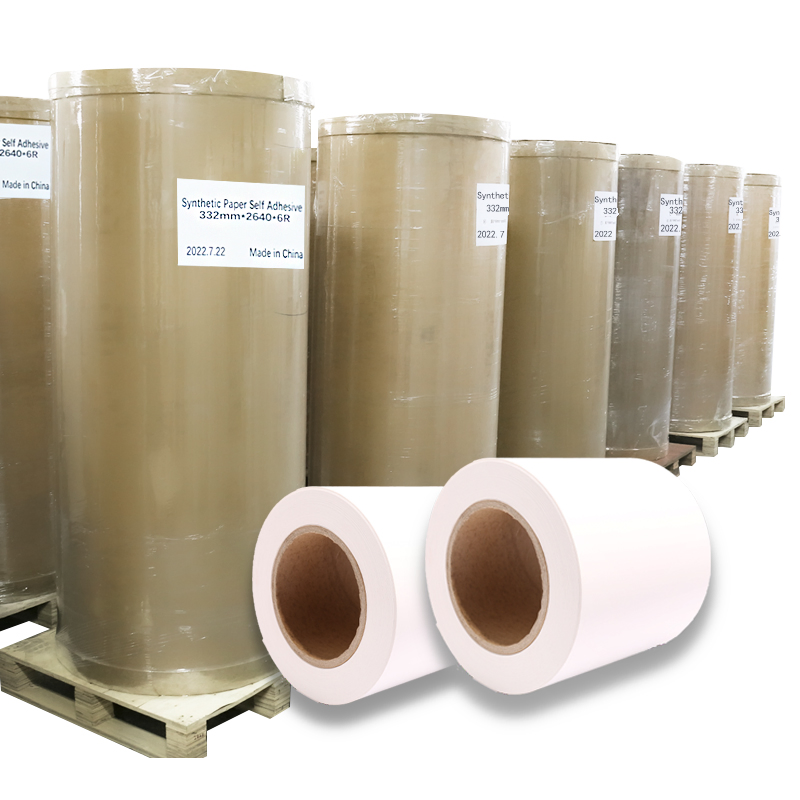 Jumbo Roll Synthetic Paper 54mic Thickness White PP Film Tube Label Material