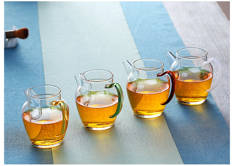 Стеклянный чайник 200 мл, ручная работа, жаропрочное стекло