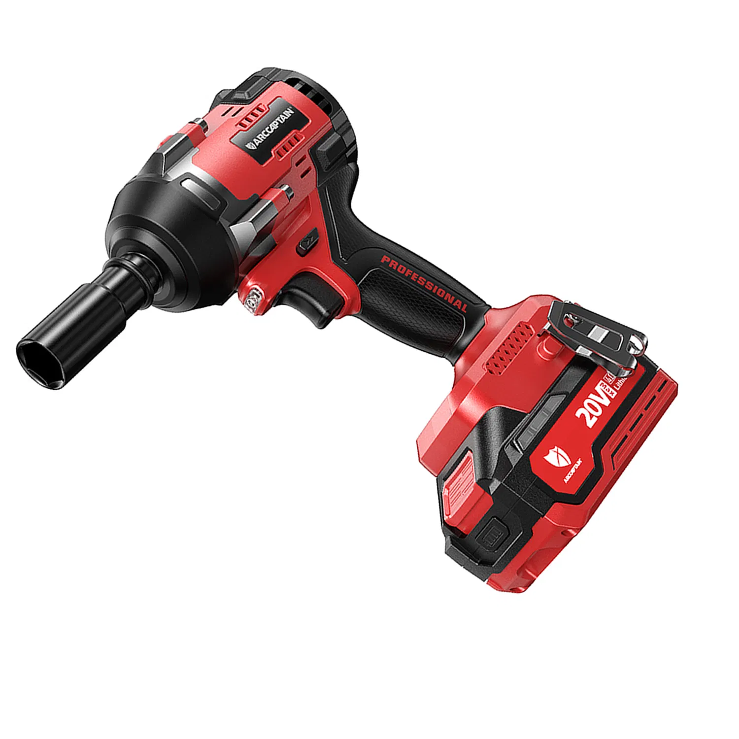 Arccaptain High Torque Impact Gun 1000FT-Lbs 20V Battery Powered Wrench with Dual 4.0ah Packs