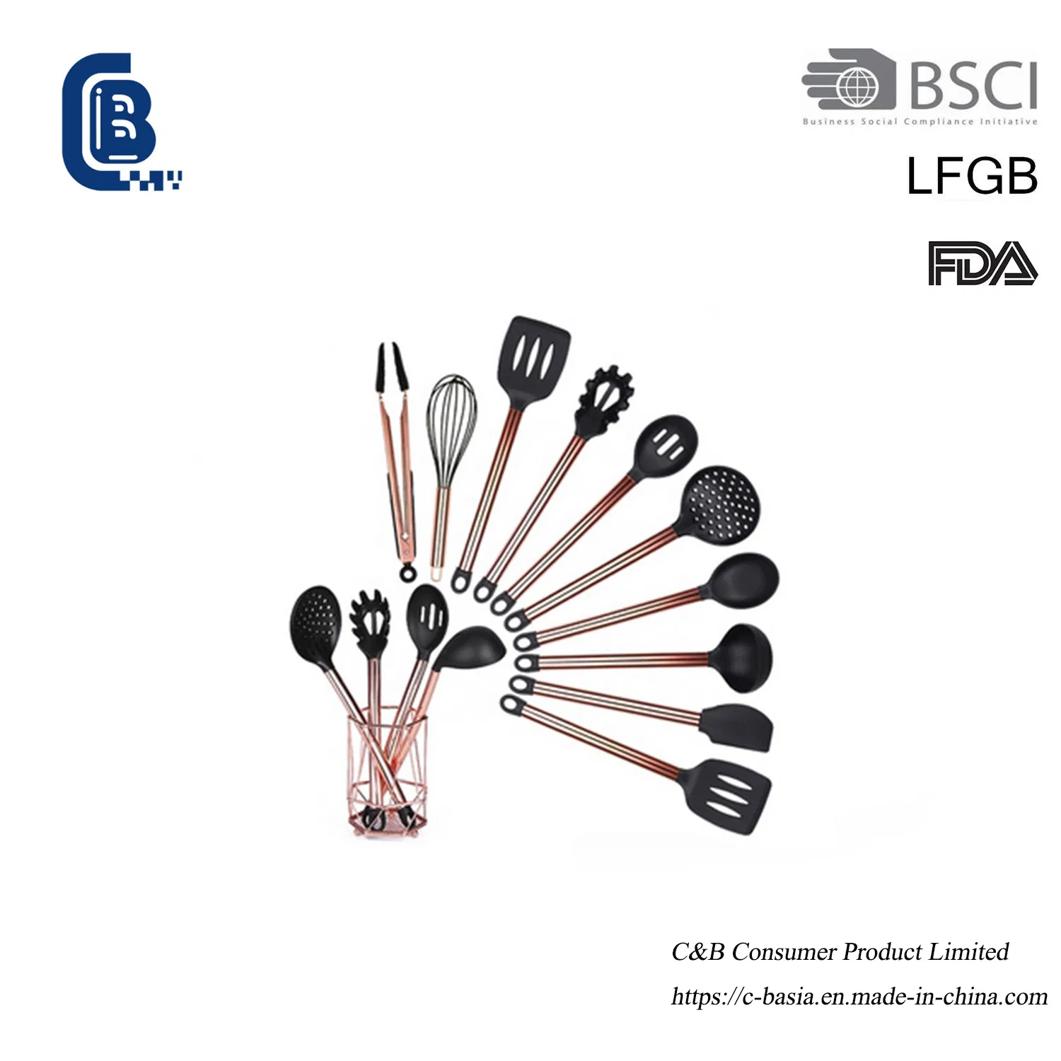 Набор кухонных силиконовых лопаток, 10 предметов