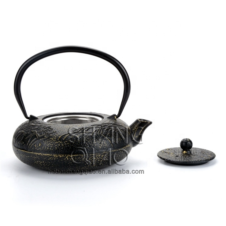 Enameled Cast Iron Teapot Japanese Matcha Tea Kettle Cast Iron Tea Ware