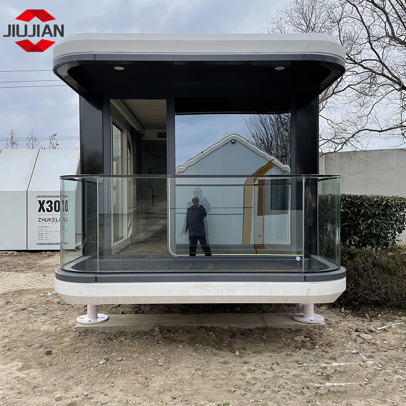 20 FT Space Capsule House Japanese Pod Hotel with Glass Wall