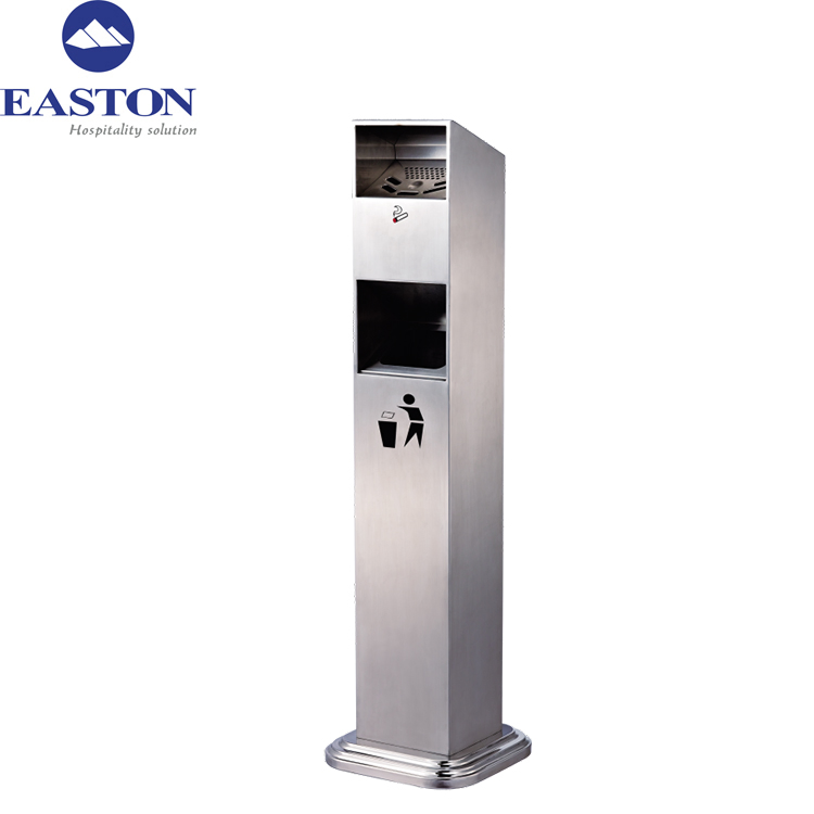 Hot Sale Hotel Outdoor Stainless Steel Heavy Base Ashtray Dustbin