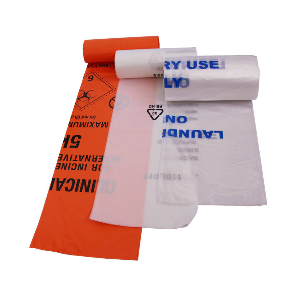 Colored Medical Infectious Waste Bags, Biohazard Garbage Bags