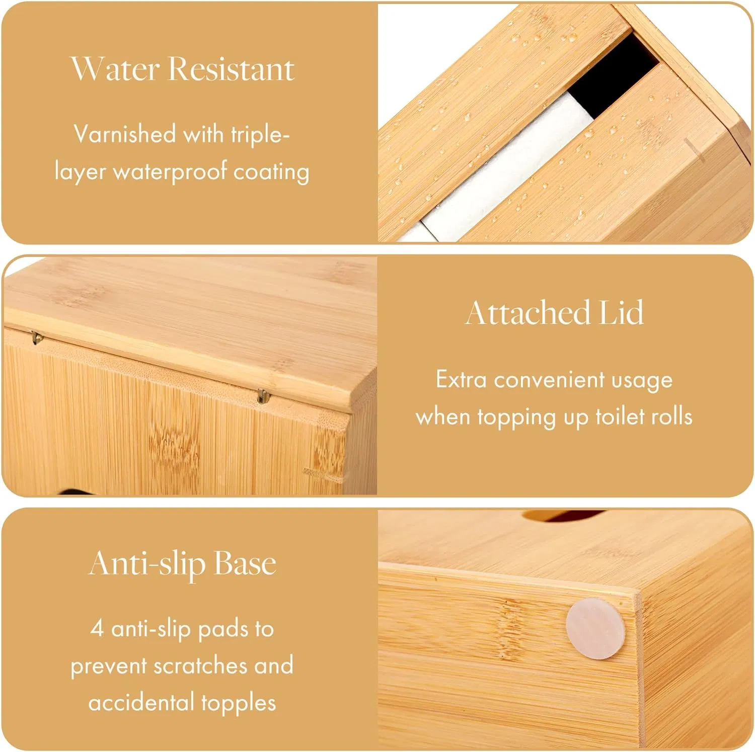 Bamboo Kitchen, Hotel Bathroom, Home Toilet, Toilet Roll, Toilet Paper Shelves